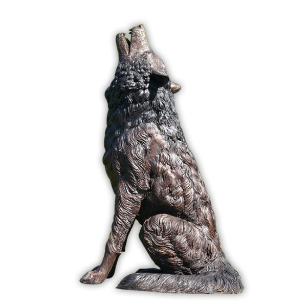 outdoors ; indoor ; bronze statue ; decorate ; Large scale ; City decoration ; garden ; Park decoration ; Wolf ; Wolf sculpture ; Wolf statue ; Life Size ; the bronze metal casting howling murderous wolf statue sculpture for sale
