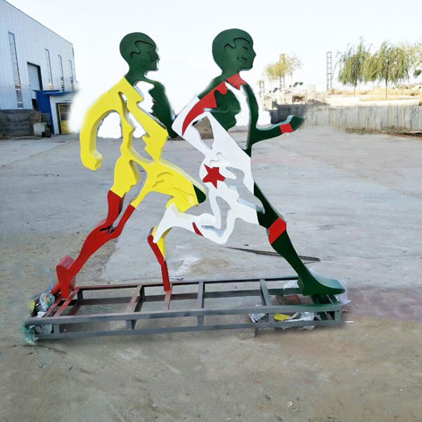 outdoors ; indoor ; Stainless Steel statue ; decorate ; Large scale ; City decoration ; garden ; Park decoration ; Mirror ; Mirror sculpture ; Mirror statue ; Life Size ; Colorful ; colorful abstract sport figures stainless steel sculpture