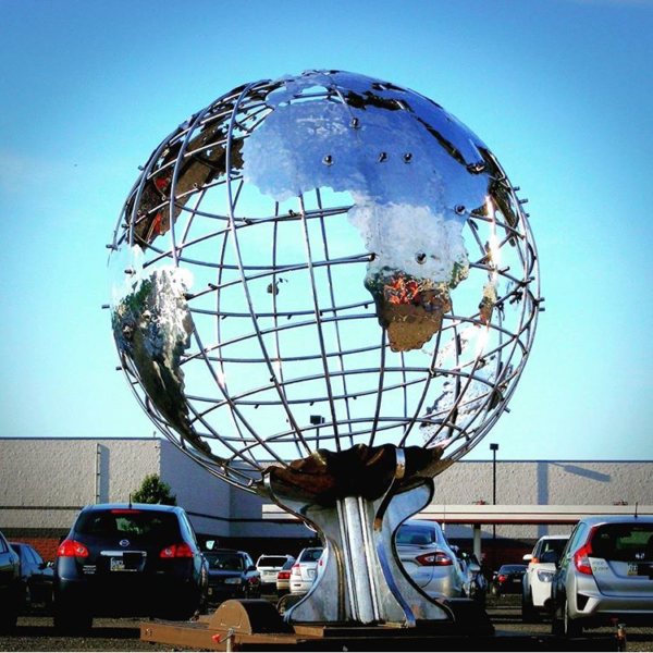 outdoors ; indoor ; Stainless Steel statue ; decorate ; Large scale ; City decoration ; garden ; Park decoration ; Mirror ; Mirror sculpture ; Mirror statue ; Life Size ; Colorful ; Metal Art Famous Modern Outdoor Garden Stainless Steel Globe Sculpture