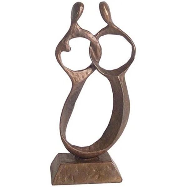 Abstract life size people bronze sculptures