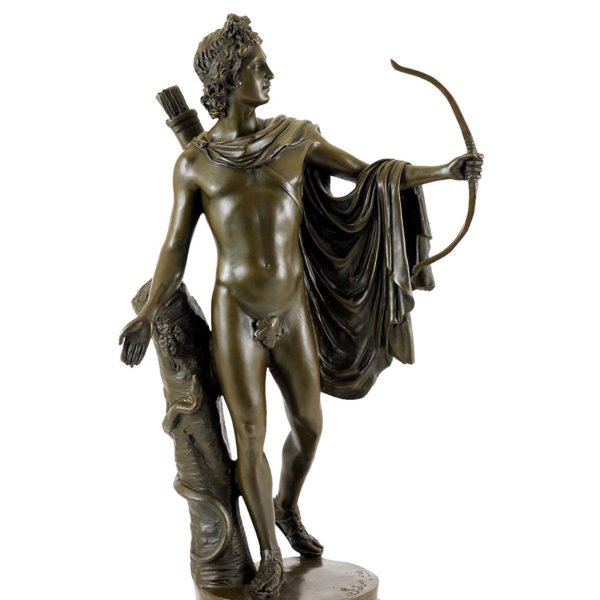 Outdoor Metal Sculpture Bronze Apollo Garden Statue