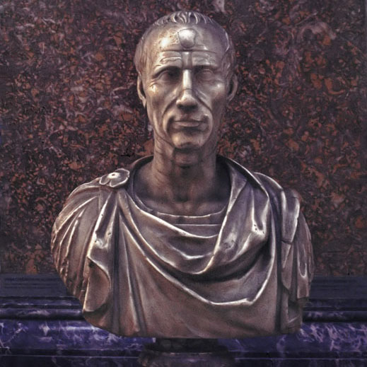 Indoor decorative Bronze bust Caesar for sale
