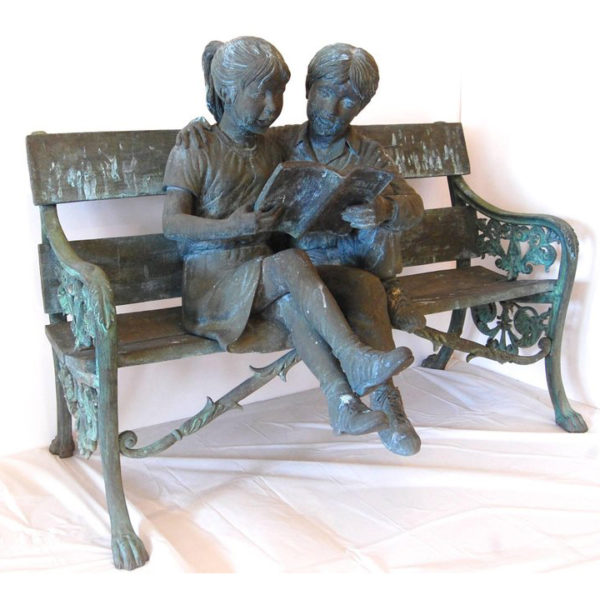 Garden Ornaments Life Size Child Reading Book Statues