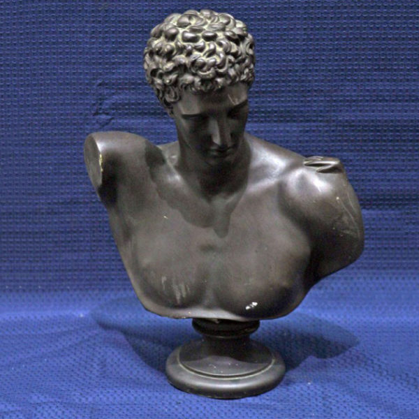 Outdoor bronze bust statue of David life size
