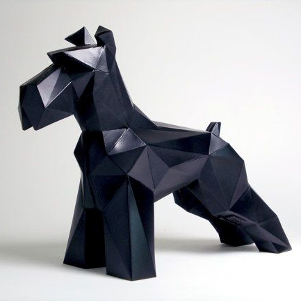 outdoors ; indoor ; Fiberglass statue ; decorate ; Large scale ; City decoration ; garden ; Park decoration ; Dog ; Dog sculpture ; Dog statue ; Life Size ; cartoon ; Modern art mosaic style polyresin geometric dog statue for home hotel office decoration