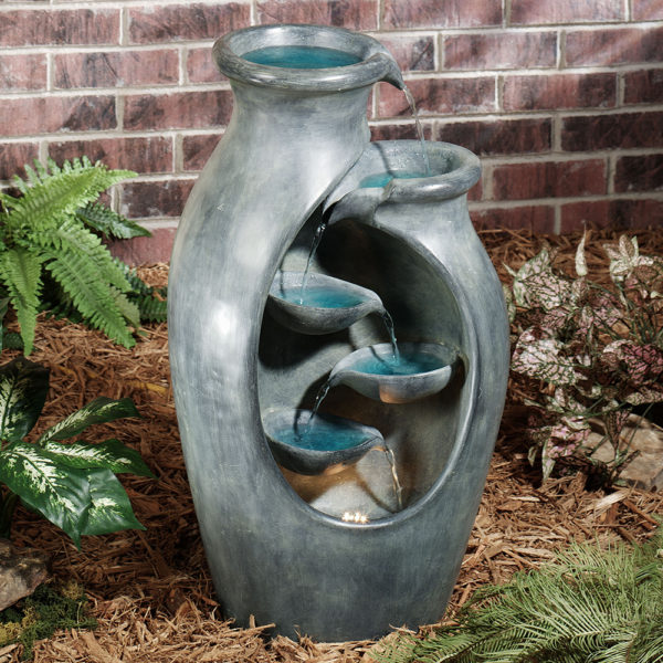 New design decorates the bronze fountain sculpture