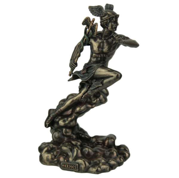 Home Decor Statue Classic Greek Roman Hermes Naked Male Bronze Sculpture