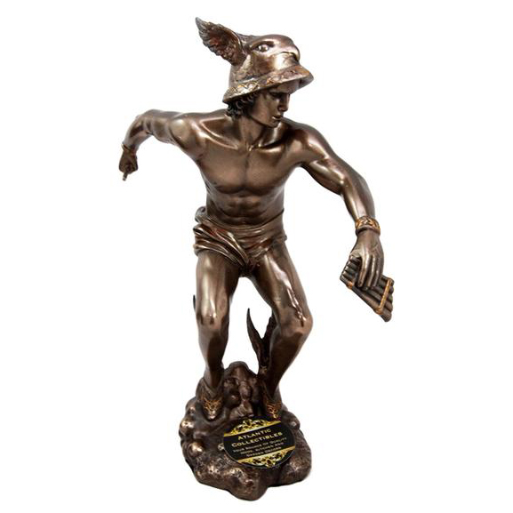 Outdoor Garden Ornament Roman bronze Hermes statue