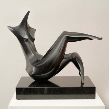 Modern abstract bronze sculpture of women