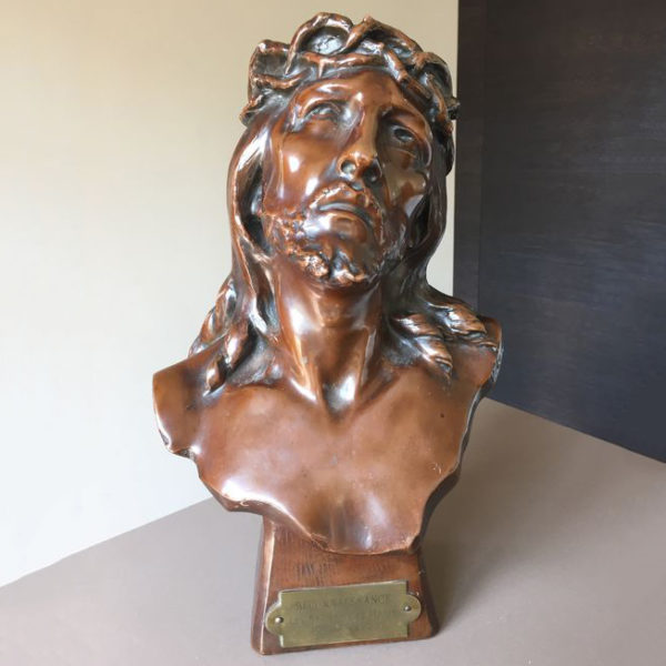 Indoor famous bust sculpture brass metal Jesus figure
