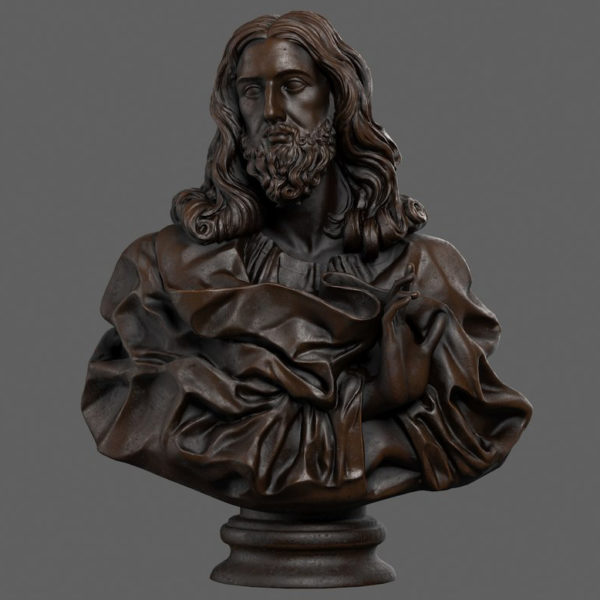 Casting home decorative bronze Jesus bust sculpture