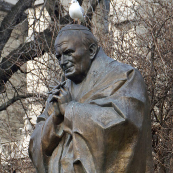 Outdoor decoration Bronze Pope John Paul II Statue
