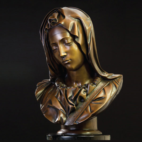 Home Decoration Life Size Bronze Virgin Mary Bust Our Lady Sculpture