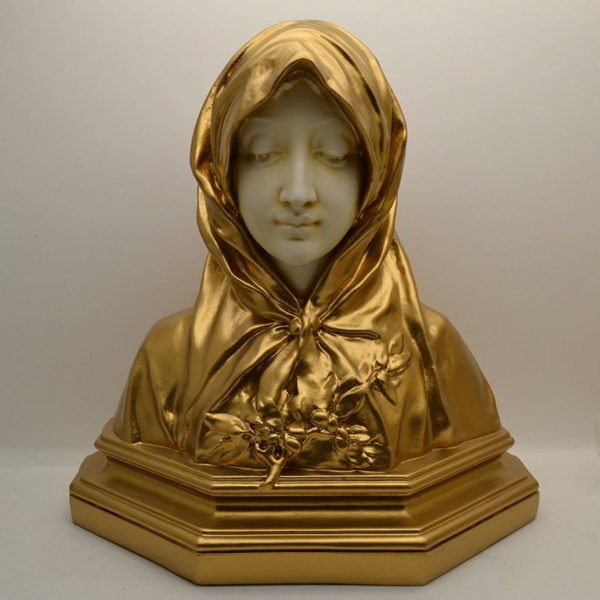 Hot sale virgin Mary bronze head bust statue with best quality