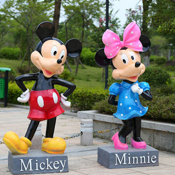 outdoors ; indoor ; Fiberglass statue ; decorate ; Large scale ; City decoration ; garden ; Park decoration ; Mickey ; Mickey sculpture ; Mickey statue ; Life Size ; cartoon ; cartoon resin statue life size fiberglass mickey mouse statue