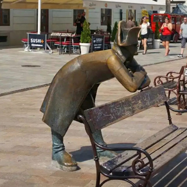 Hold the bench napoleon bronze statue