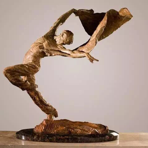 Vintage Handmade Abstract Modern Art bronze sculpture