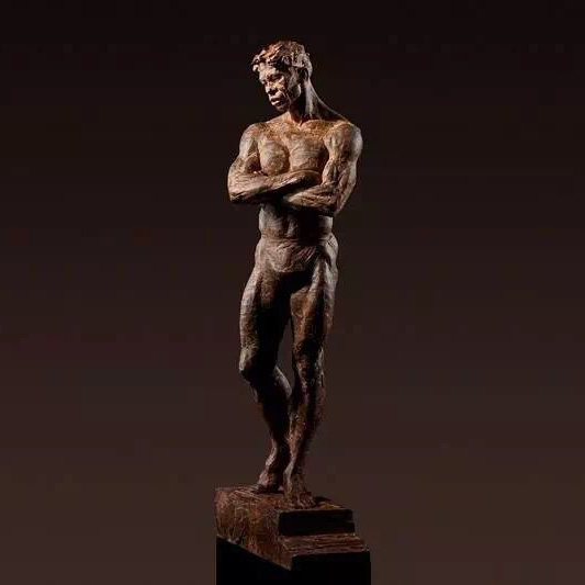 man standing bronze sculpture