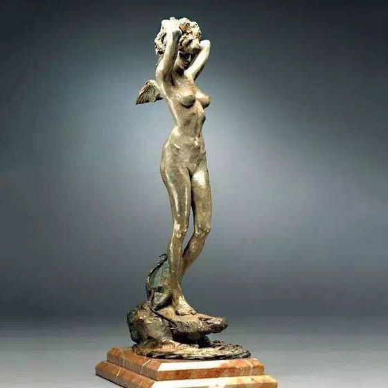 Naked angel Bronze sculpture