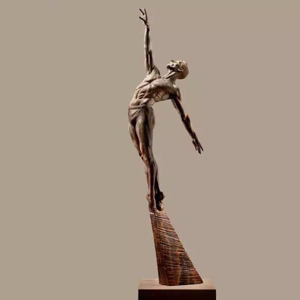 nude performance art Bronze sculpture