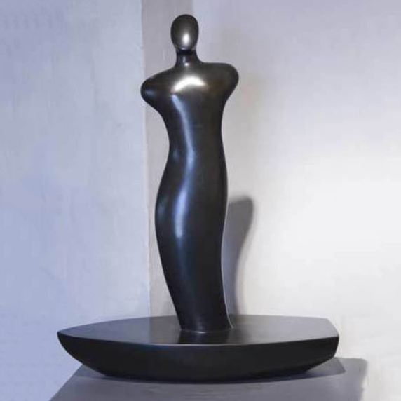 Abstract standing figure bronze sculpture