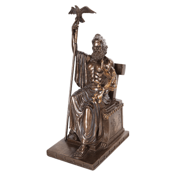  European Bronze Sculpture Zeus Statue for Indoor Home Decoration