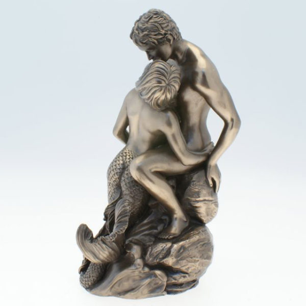 Naked Mermaid Man Bronze Sculpture