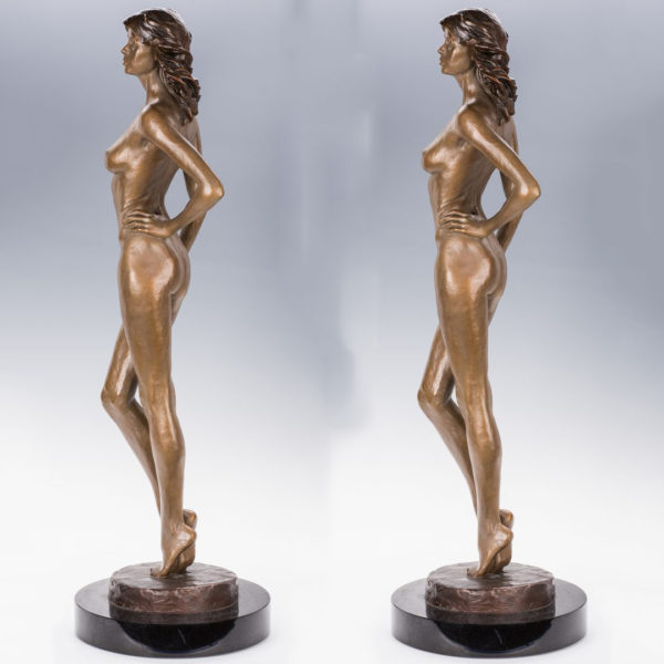 Life size Modern Western Bronze Nude Woman Statue