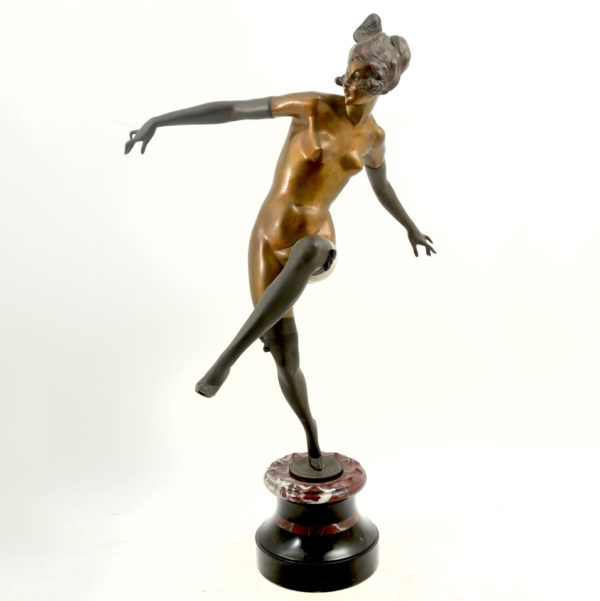 Life size decoration bronze nude dancing girl statue