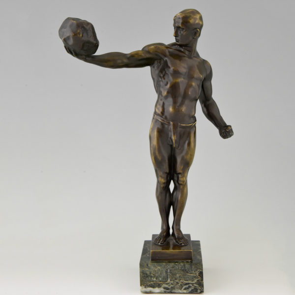 handmade life size bronze outdoor nude male statue