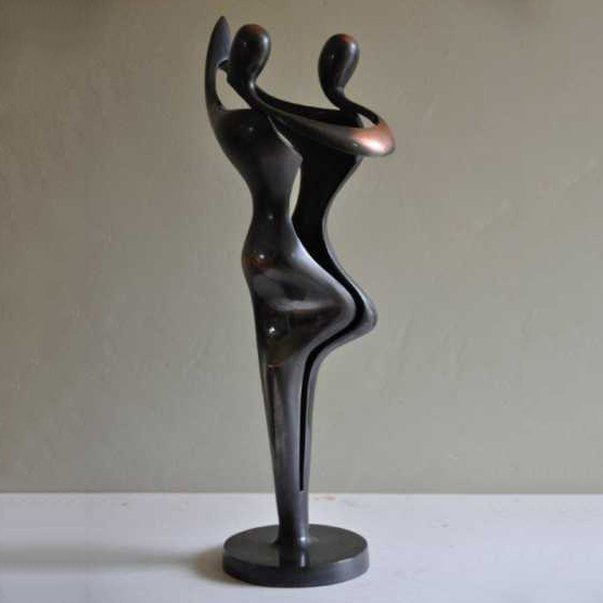 Life size Abstract dancing bronze sculpture