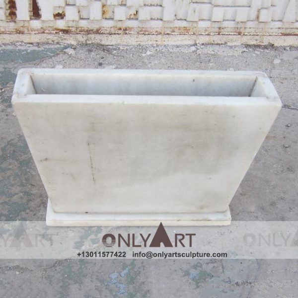 Stone Flower Pot ; Marble Flower Pot ; Flower Pot Sculpture ; Indoor ; Outdoor ; Hand carved ; Large ; Square decoration ; marble material granite stone plant flower pots