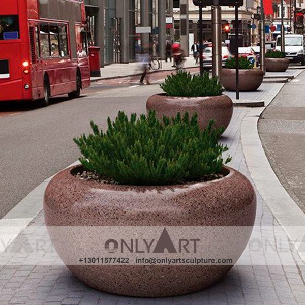 Stone Flower Pot ; Marble Flower Pot ; Flower Pot Sculpture ; Indoor ; Outdoor ; Hand carved ; Large ; Square decoration ; Hand Carving Outdoor Decorative Garden Stone Flower Pots