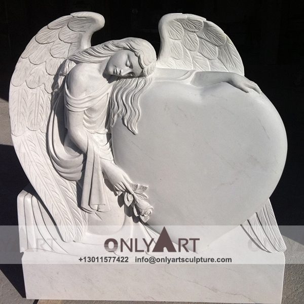 hells angels ; angel ; sex angel girl ; Natural Stone ; Hand Carving ; high quality ; angel statue ; cemetery angel statue ; archangels ; angel figurine ; life size ; black angel ; White Marble Vivid Angel with Heart Tombstone