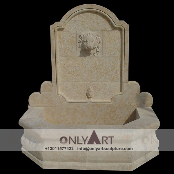 Fountain Marble Sculpture ; Marble Fountain ; stone Fountain ; Indoor ; Outdoor ; Hand carved ; life size ; Large ; Ball ; Wall Fountain ; Garden Stone Wall Water Fountain Sculpture With Lion Head