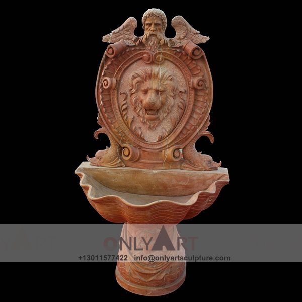 Fountain Marble Sculpture ; Marble Fountain ; stone Fountain ; Indoor ; Outdoor ; Hand carved ; life size ; Large ; Ball ; Wall Fountain ; Outdoor lion head stone wall water fountain sculpture