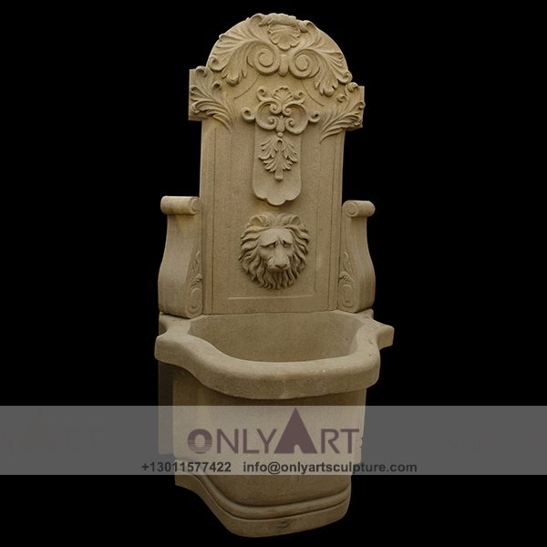 Fountain Marble Sculpture ; Marble Fountain ; stone Fountain ; Indoor ; Outdoor ; Hand carved ; life size ; Large ; Ball ; Wall Fountain ; Garden Lion head water wall marble fountain