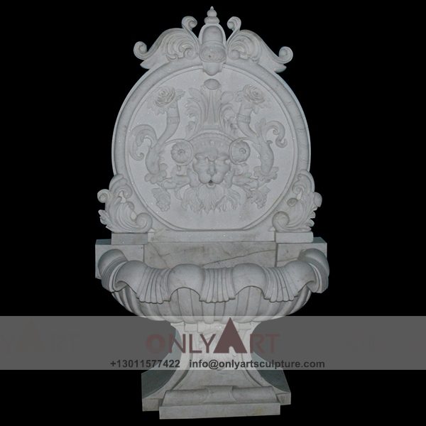 Fountain Marble Sculpture ; Marble Fountain ; stone Fountain ; Indoor ; Outdoor ; Hand carved ; life size ; Large ; Ball ; Wall Fountain ; Professional big flower marble wall fountain decor home
