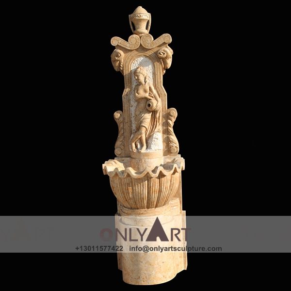 Fountain Marble Sculpture ; Marble Fountain ; stone Fountain ; Indoor ; Outdoor ; Hand carved ; life size ; Large ; Ball ; Wall Fountain ; Beautiful carving marble wall fountain