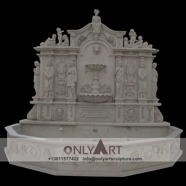 Fountain Marble Sculpture ; Marble Fountain ; stone Fountain ; Indoor ; Outdoor ; Hand carved ; life size ; Large ; Ball ; Wall Fountain ; Indoor woman wall fountains marble sculpture with washbasin