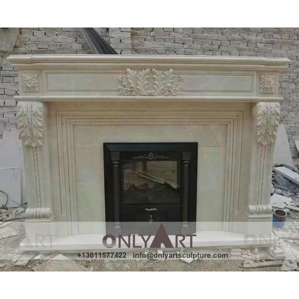 outdoor ; art figurines ; home decoration ; New Designed ; Marble Fireplace ; Freestanding Hot Selling Carved Stone Fireplace Mantel
