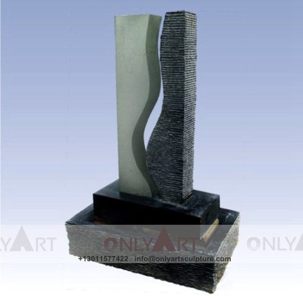 Fountain Marble Sculpture ; Marble Fountain ; stone Fountain ; Indoor ; Outdoor ; Hand carved ; life size ; Large ; Ball ; Wall Fountain ; Black marble abstract garden sculpture