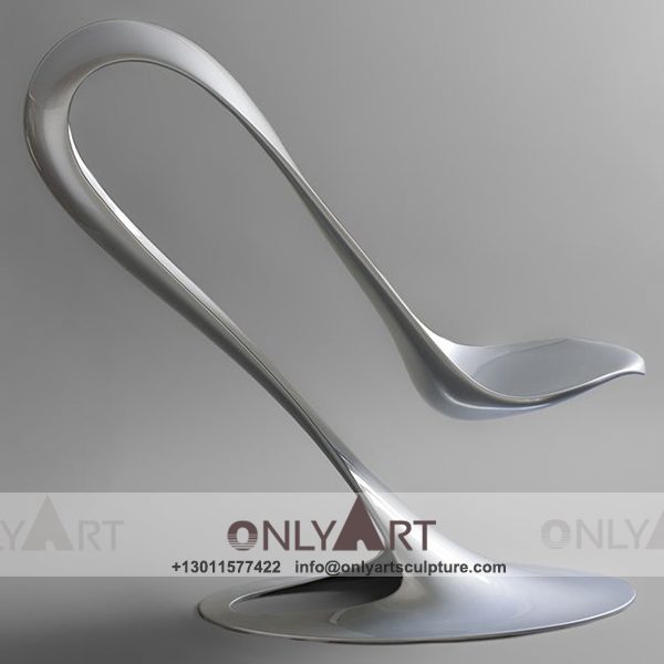Stainless Steel Sculpture ; Stainless Steel chair ; Home decoration ; Outdoor decoration ; Modern abstract art stainless steel seat sculpture