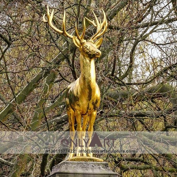 Stainless Steel Sculpture ; Stainless Steel chair ; Home decoration ; Outdoor decoration ; City Sculpture ; Colorful ; Garden decoration golden stainless steel deer sculpture