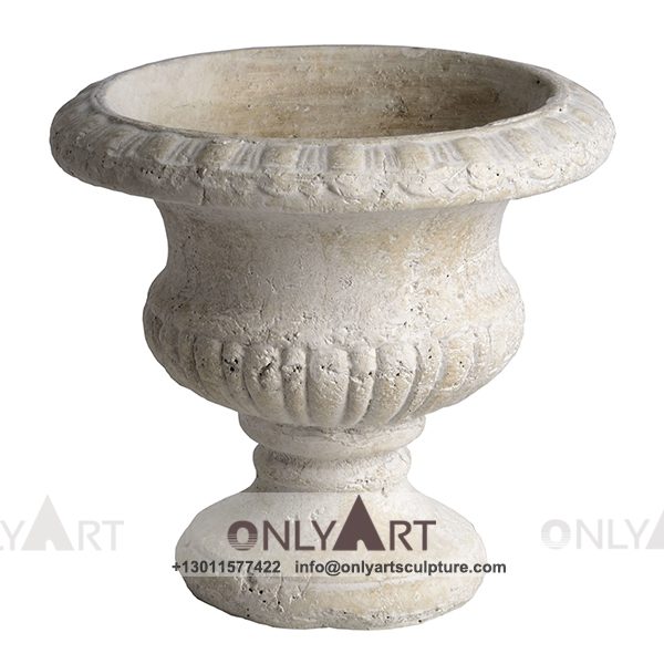 Stone Flower Pot ; Marble Flower Pot ; Flower Pot Sculpture ; Indoor ; Outdoor ; Hand carved ; Large ; Square decoration ; Hand Carved High Legs Natural Stone Flower Pot