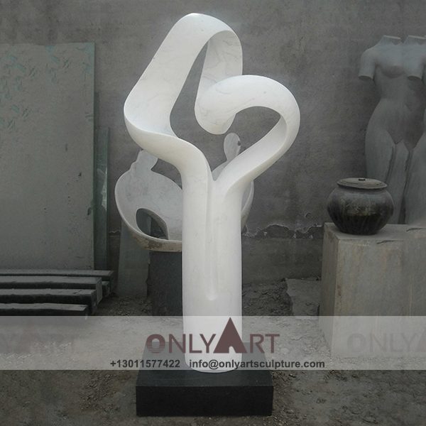 abstract sculpture ; famous abstract sculptures ; abstract figure sculpture ; modern abstract art sculpture ; White outdoor modern abstract marble sculpture