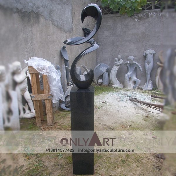 abstract sculpture ; famous abstract sculptures ; abstract figure sculpture ; modern abstract art sculpture ; New design black marble abstract art sculpture