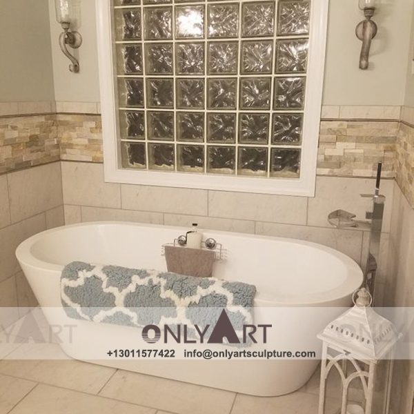 Marble Bathtub ; Stone Bathtub ; Freestanding Bathtub ; Natural Stone ; Hand Carving ; high quality ; White marble home used bathtub