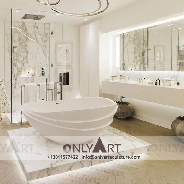 Marble Bathtub ; Stone Bathtub ; Freestanding Bathtub ; Natural Stone ; Hand Carving ; high quality ; oval white stone bath solid surface marble bathtub