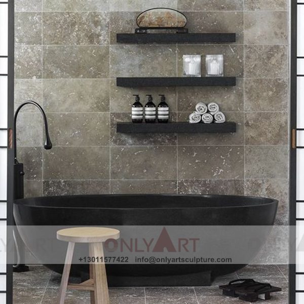 Marble Bathtub ; Stone Bathtub ; Freestanding Bathtub ; Natural Stone ; Hand Carving ; high quality ; Luxury Marble Pure Black Stone Bathtub